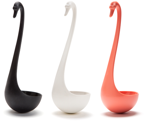 Illustration for article titled This Swan-Shaped Floating Ladle Won't Sink to the Bottom of a Pot